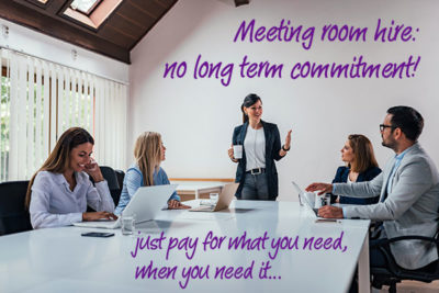 Meeting room hire: easily present your business with confidence
